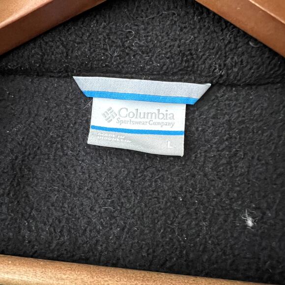 Columbia Full Zip Half Fleece Jacket Winter Sport Long Sleeve Athletic - L - Picture 3 of 3